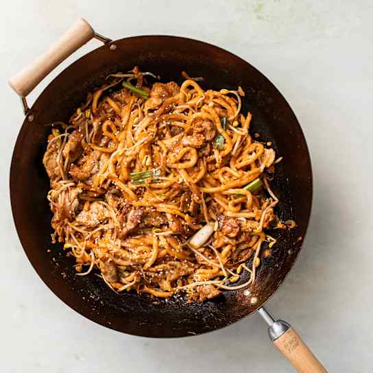 Kimchi and Pork Fried Noodles